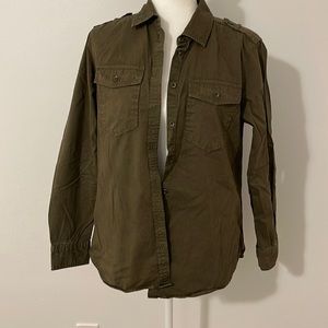 Military style button down shirt